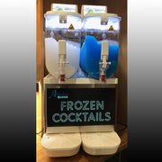 2 bowl Absolute Frozen Cocktail Machine with blue raspberry and neutral syrup at Swinton Masonic Hall 