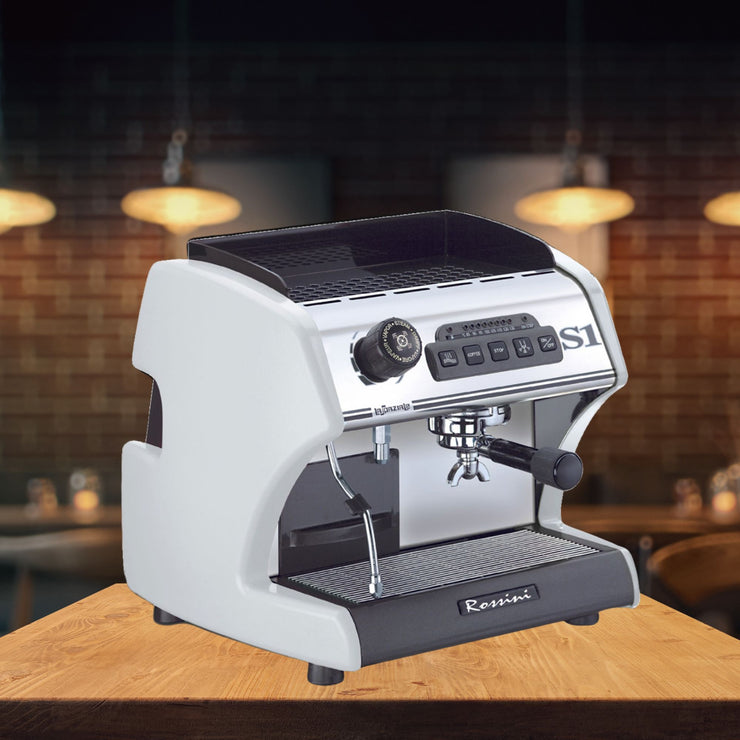 La Spaziale Vivaldi S1 Traditional Coffee Machine in white by absolute drinks