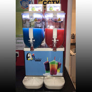 Absolute Double Slush Machine with red and blue slush at Giggles Play Centre Warrington